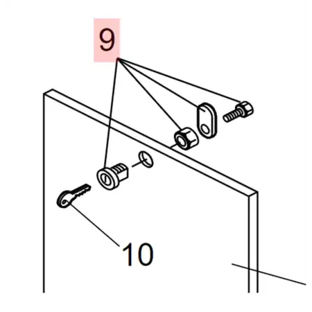 Click Here To Enlarge This Photo Of FAAC 640 Barrier Cabinet Door Lock